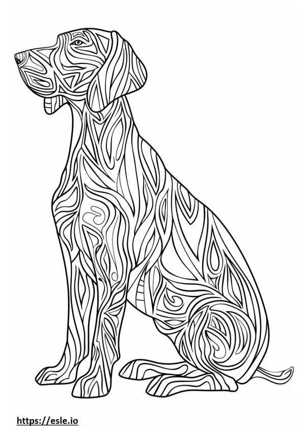 Coonhound americano felice da colorare
