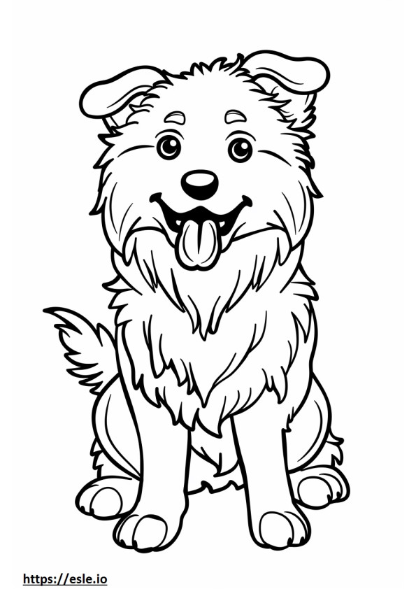 Emoji cu zâmbet de câine eschimos american de colorat
