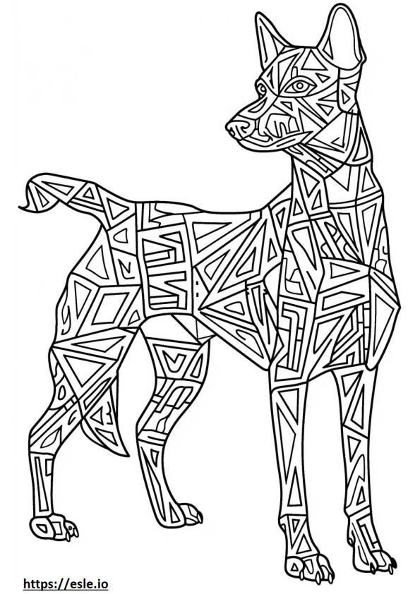 Coloriage Foxhound américain corps entier à imprimer