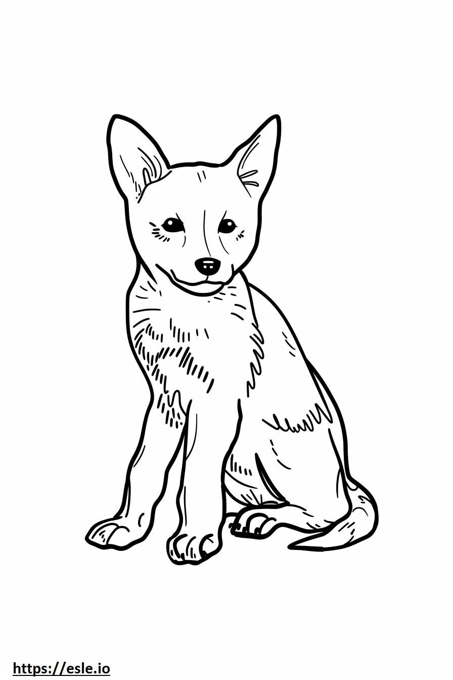 Amerikaanse Foxhound-baby kleurplaat kleurplaat