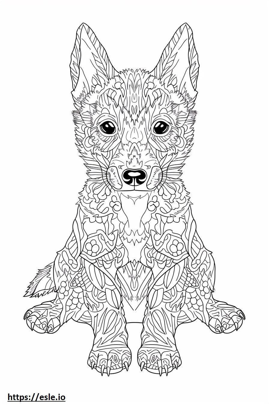 Cucciolo di Foxhound americano da colorare
