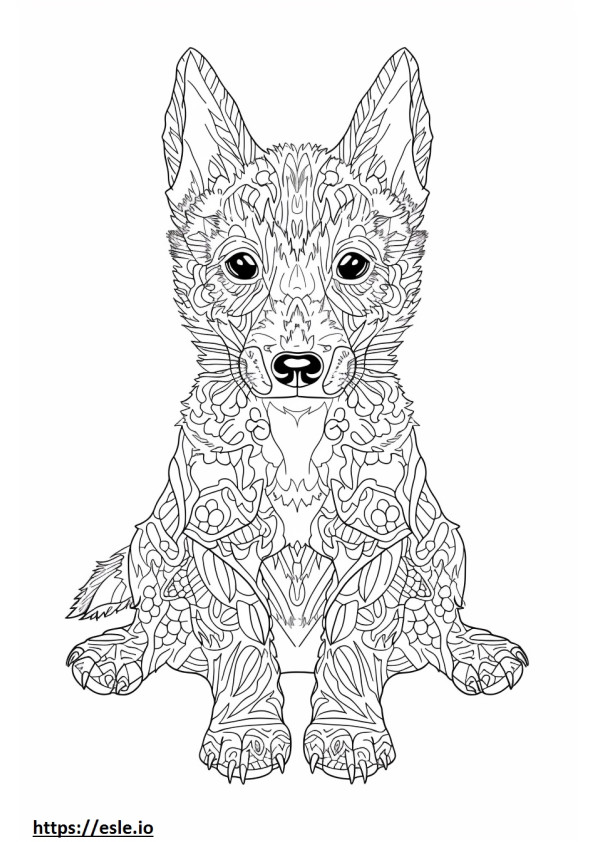 American Foxhound baby coloring page
