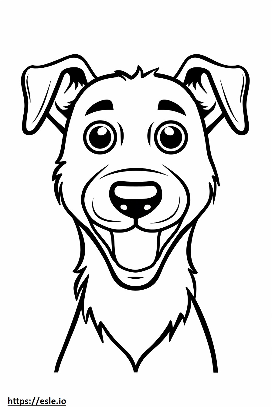Amerikaanse Foxhound-glimlachemoji kleurplaat kleurplaat