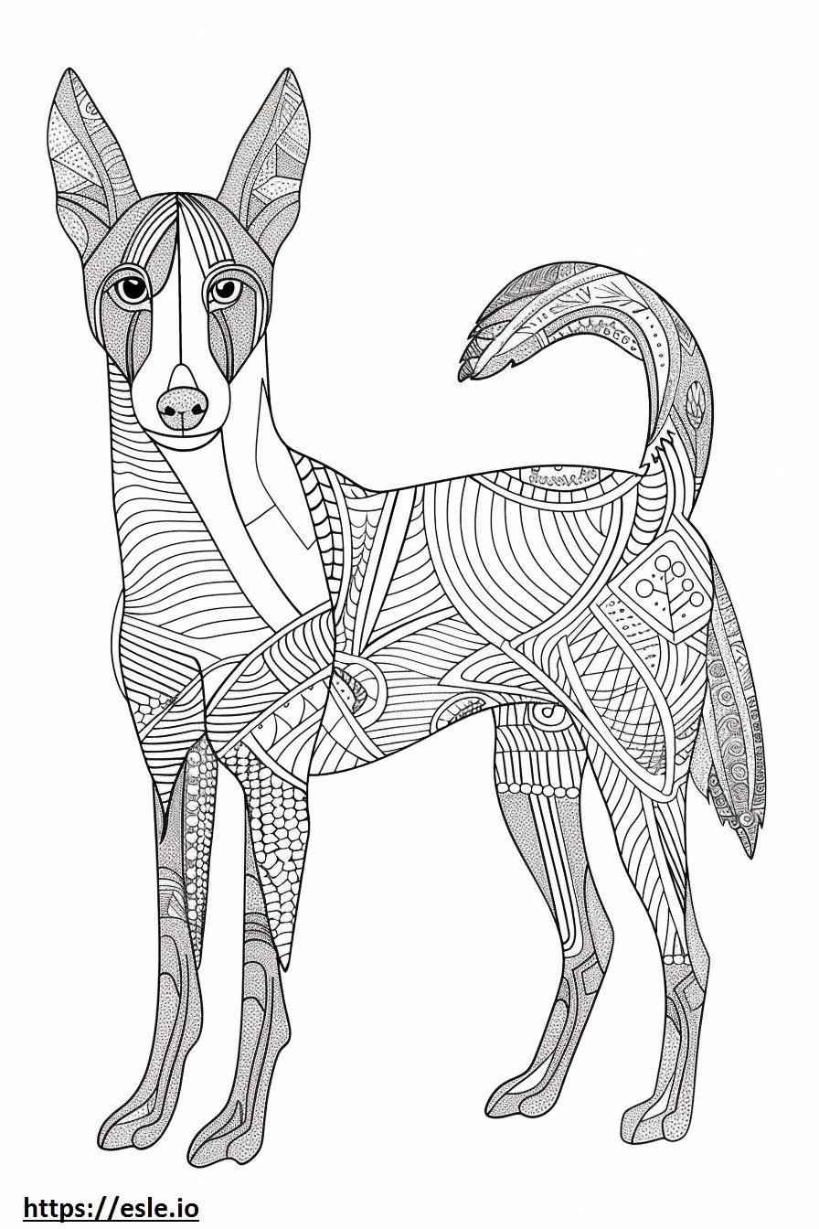 Foxhound american drăguț de colorat