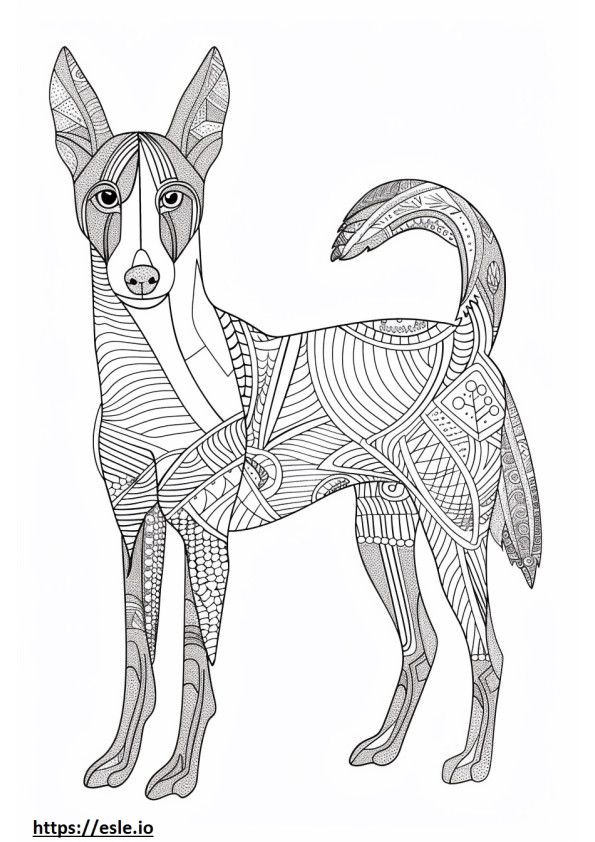 Amerikaanse Foxhound schattig kleurplaat