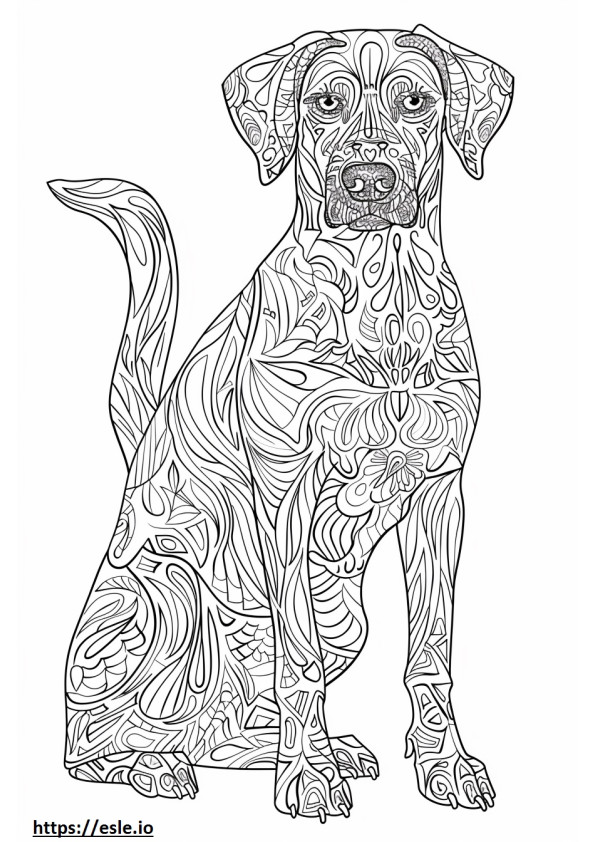 Foxhound americano feliz para colorear e imprimir