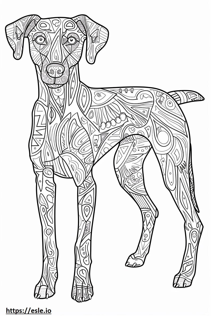 American Foxhound Playing coloring page