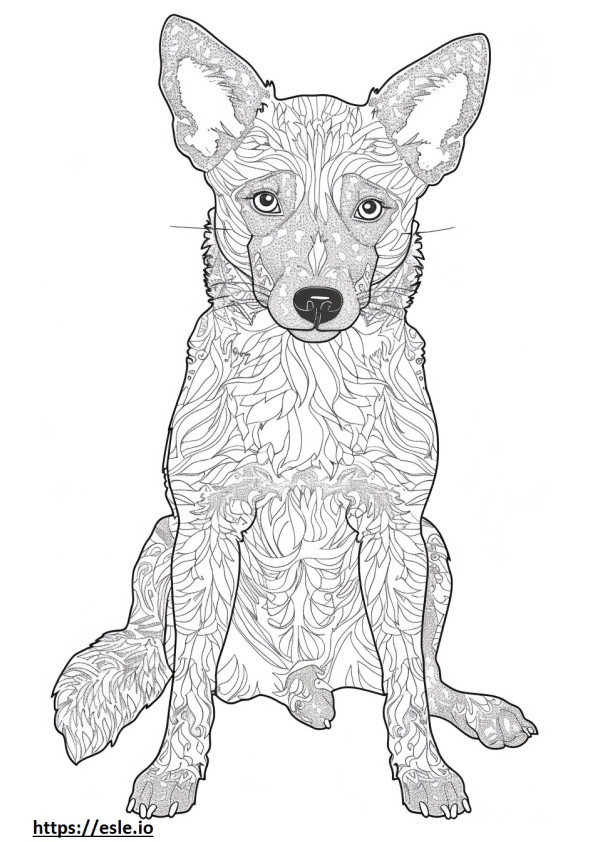 American Foxhound Kawaii coloring page