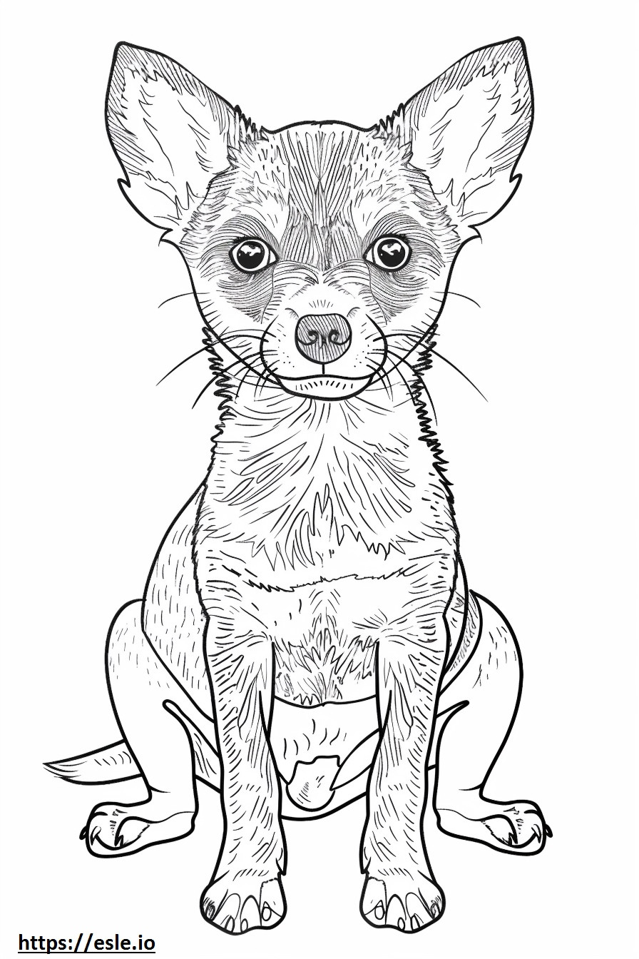 Amerikanischer Foxhound Kawaii ausmalbild