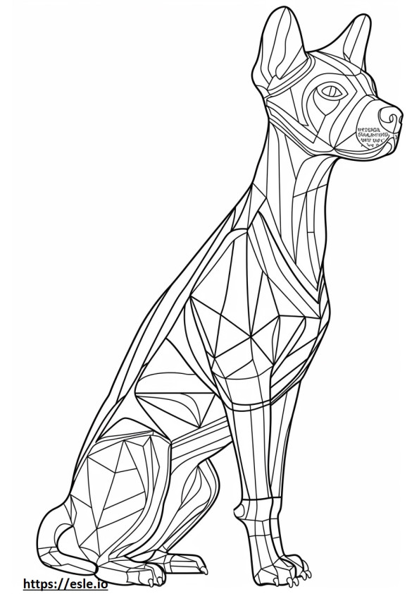 American Hairless Terrier full body coloring page