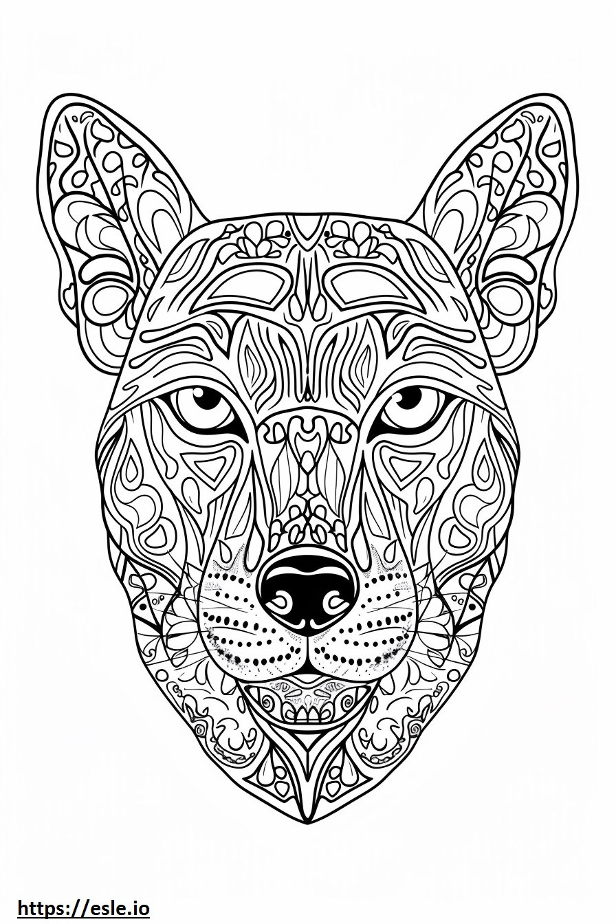 Cara del sabueso leopardo americano para colorear e imprimir