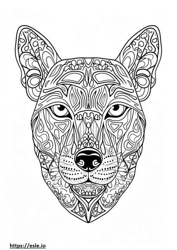 Coloriage Visage de chien léopard américain à imprimer
