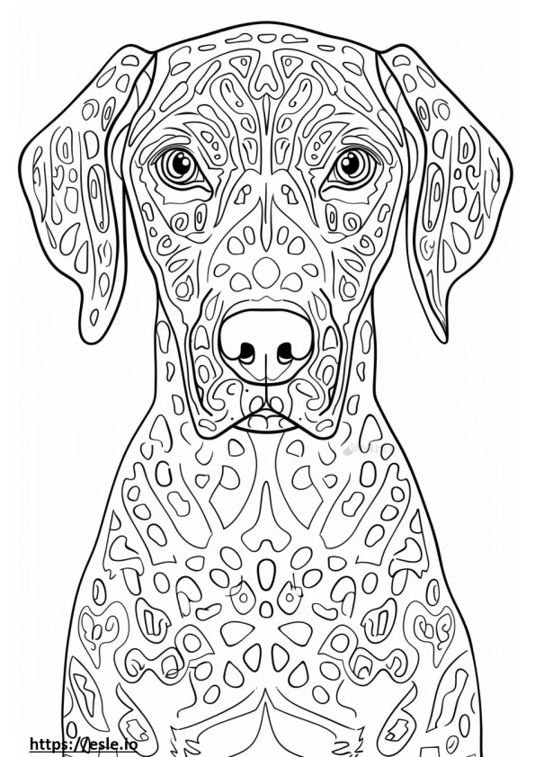 American Leopard Hound face coloring page