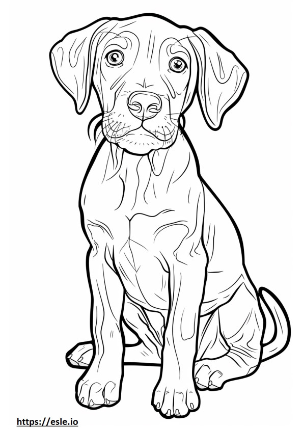 American Leopard Hound cartoon coloring page