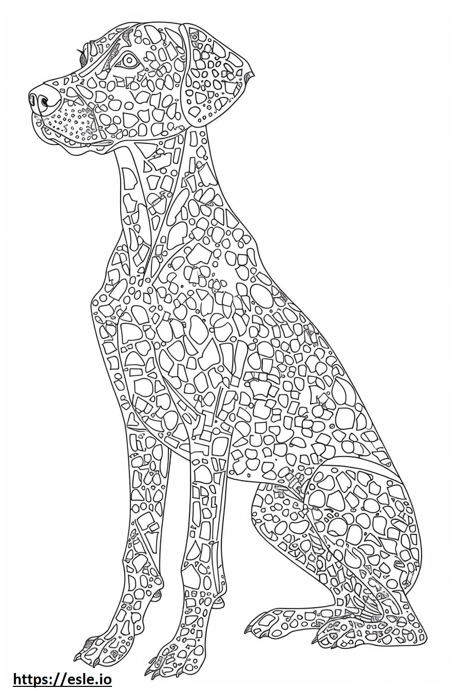 Coloriage Chien léopard américain heureux à imprimer