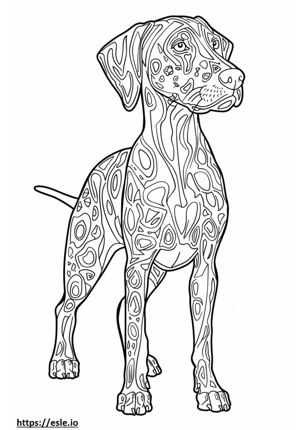 American Leopard Hound Kawaii coloring page