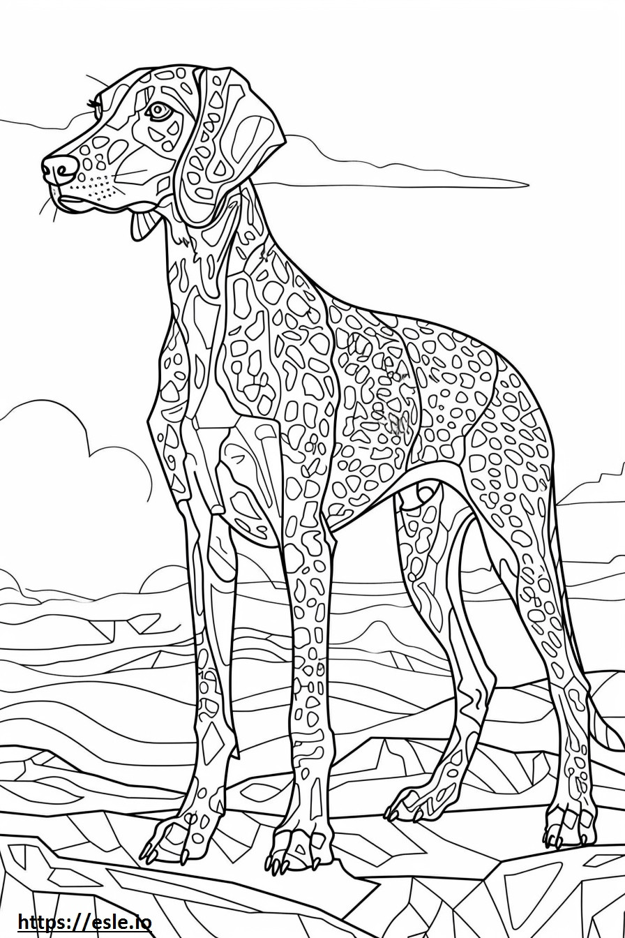Amigável ao cão leopardo americano para colorir