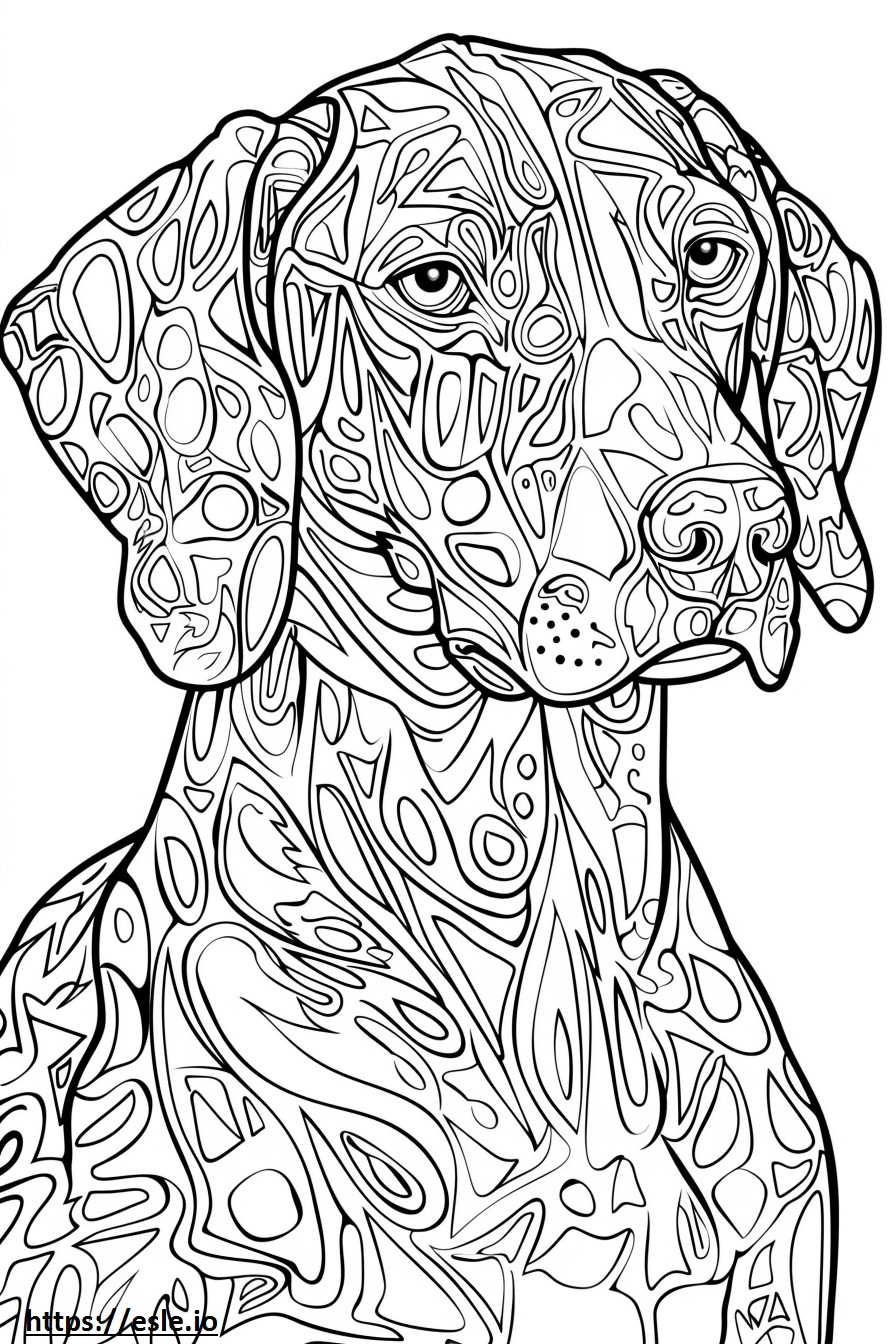 Amigável ao cão leopardo americano para colorir