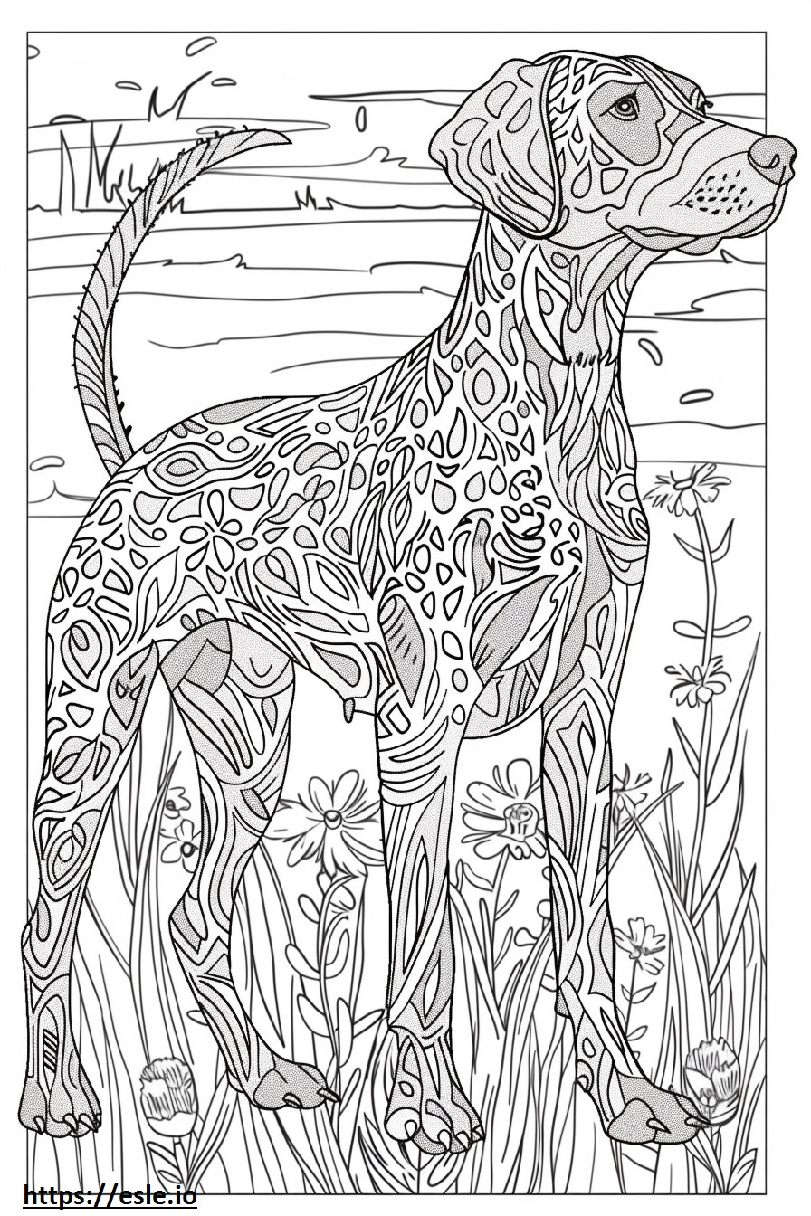 American Leopard Hound Friendly coloring page