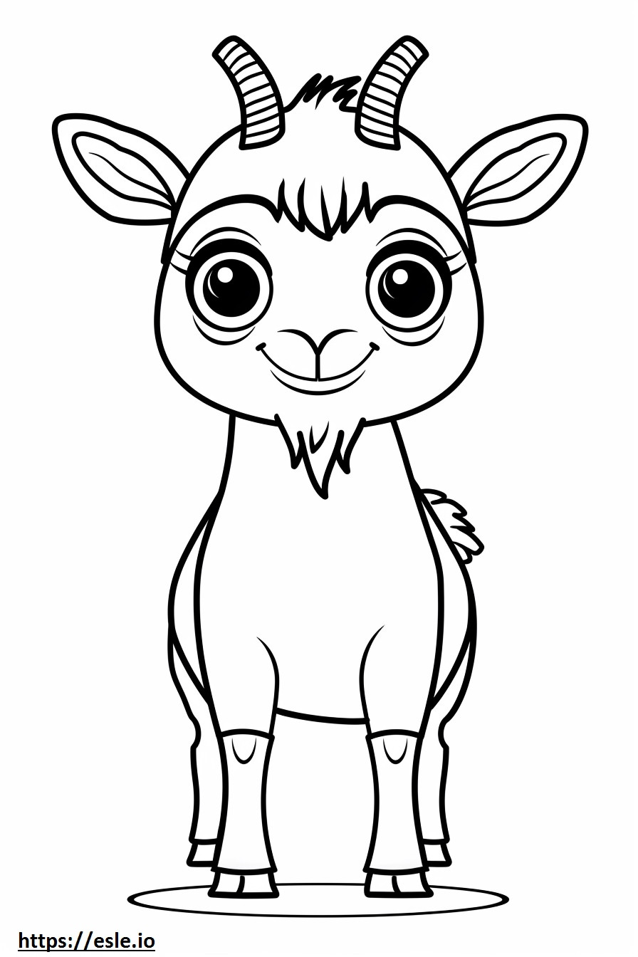 American Pygmy Goat smile emoji coloring page