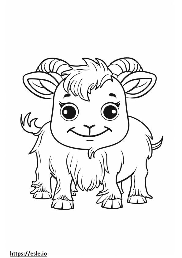 American Pygmy Goat smile emoji coloring page