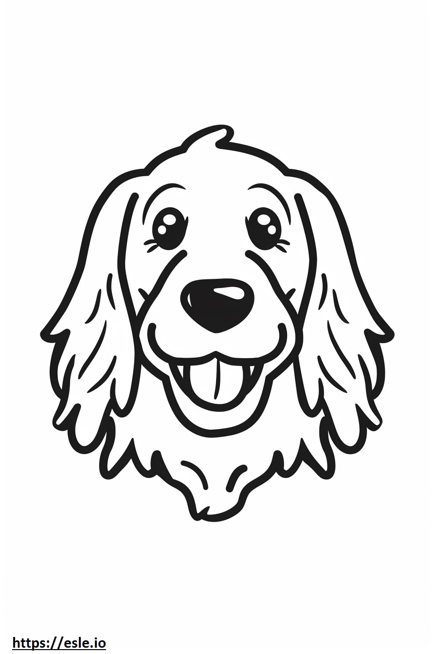Emoji de sonrisa del perro de agua americano para colorear e imprimir