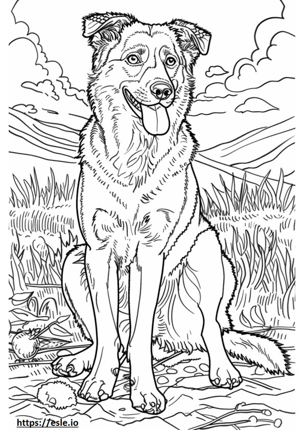 Anatolian Shepherd Dog happy coloring page