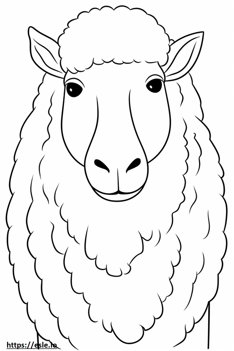 Angora Goat face coloring page