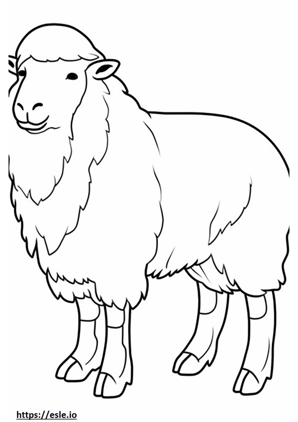 Angora Goat koko vartalo värityskuva