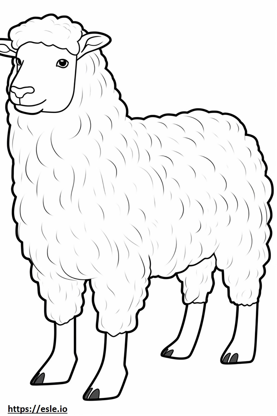Angora Goat full body coloring page