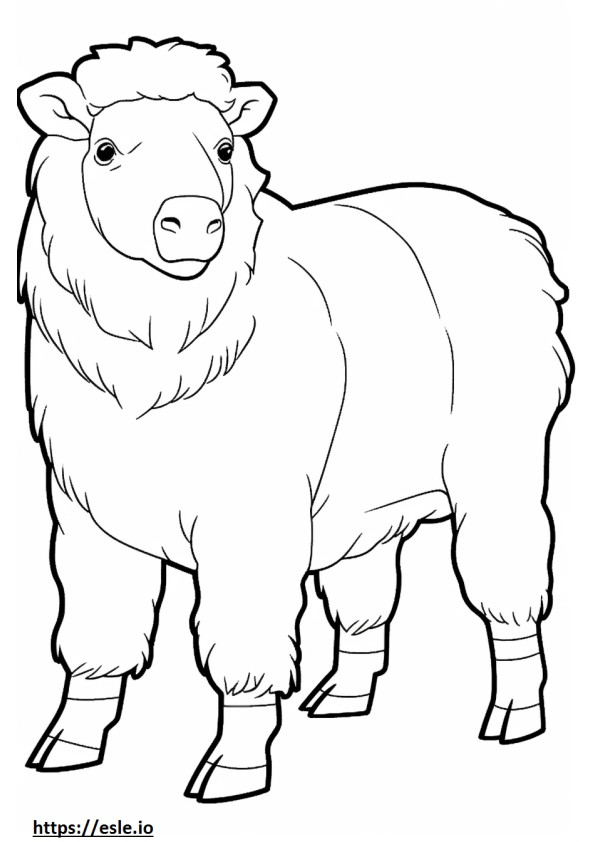 Angora Goat baby coloring page
