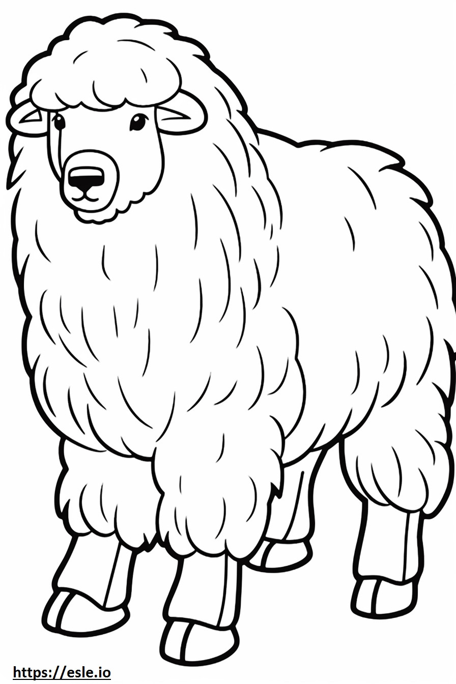 Kreskówka kozy angorskiej kolorowanka