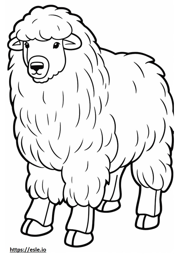 Angora Goat sarjakuva värityskuva