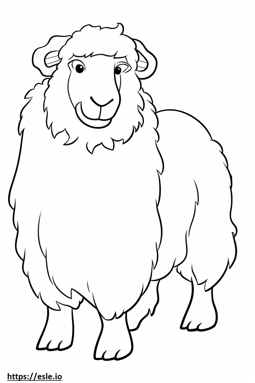 Emoji cu zâmbet de capră Angora de colorat