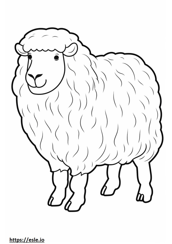 Angora Goat cute coloring page