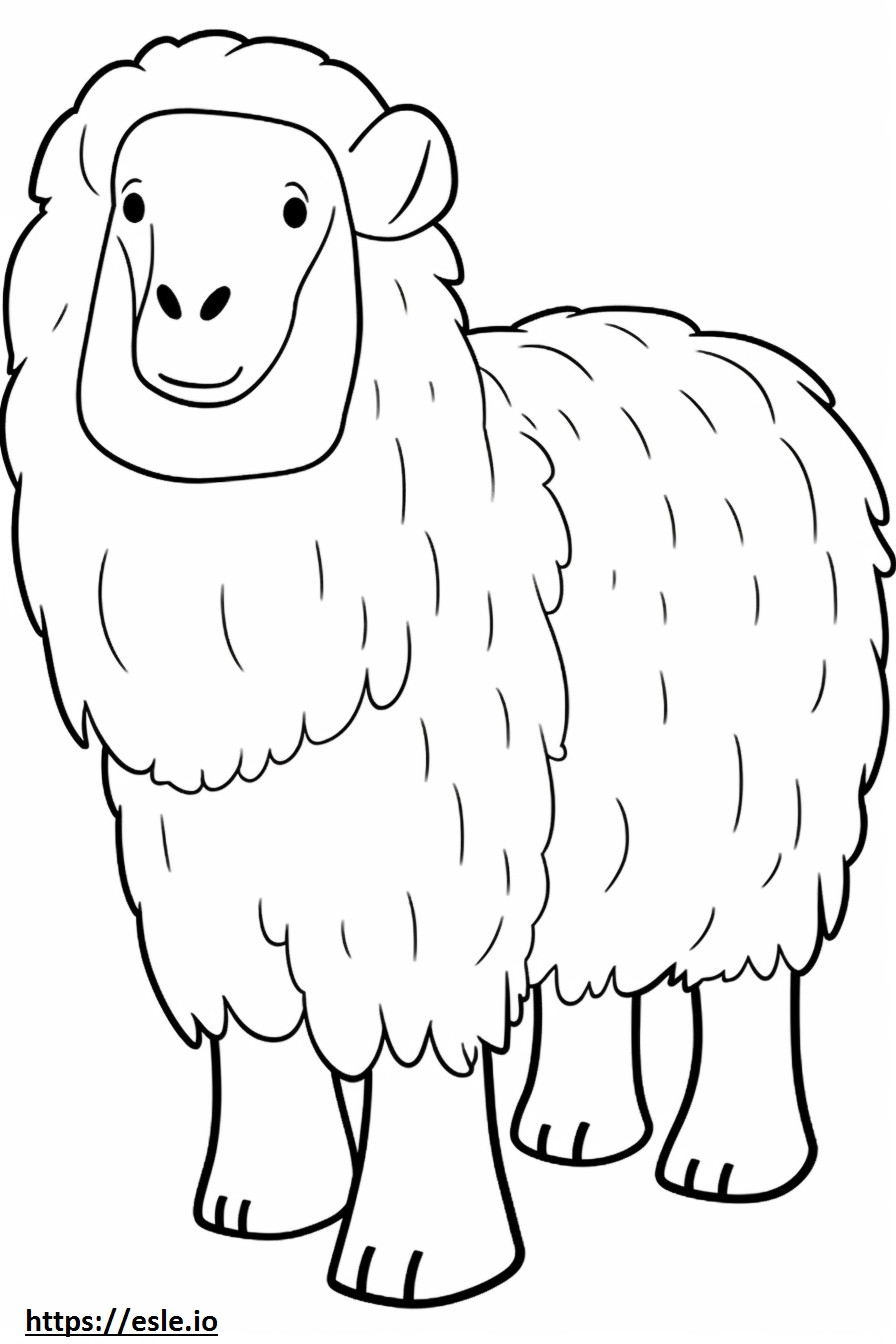 Angora Goat onnellinen värityskuva