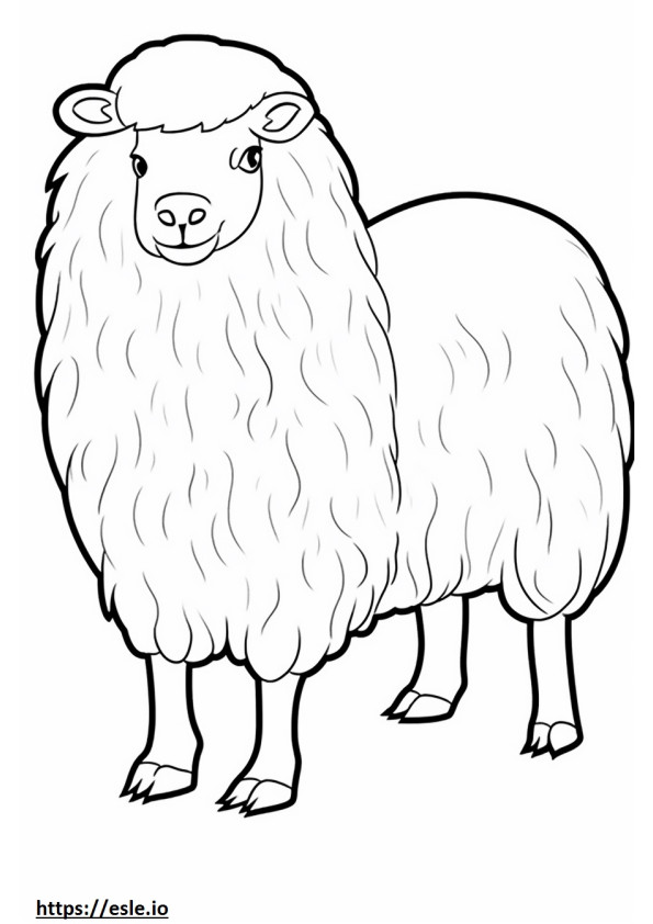 Angora Goat Playing coloring page
