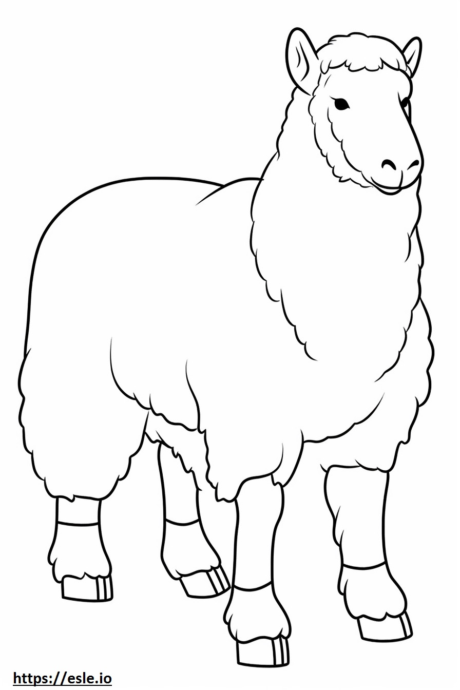 Angora Goat Playing coloring page