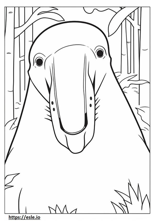 Anteater smile emoji coloring page