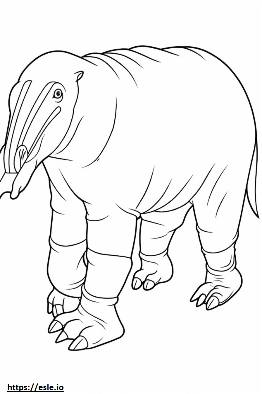 Anteater baby coloring page