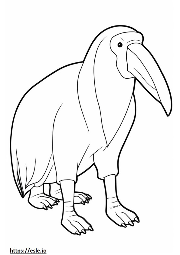 Anteater happy coloring page