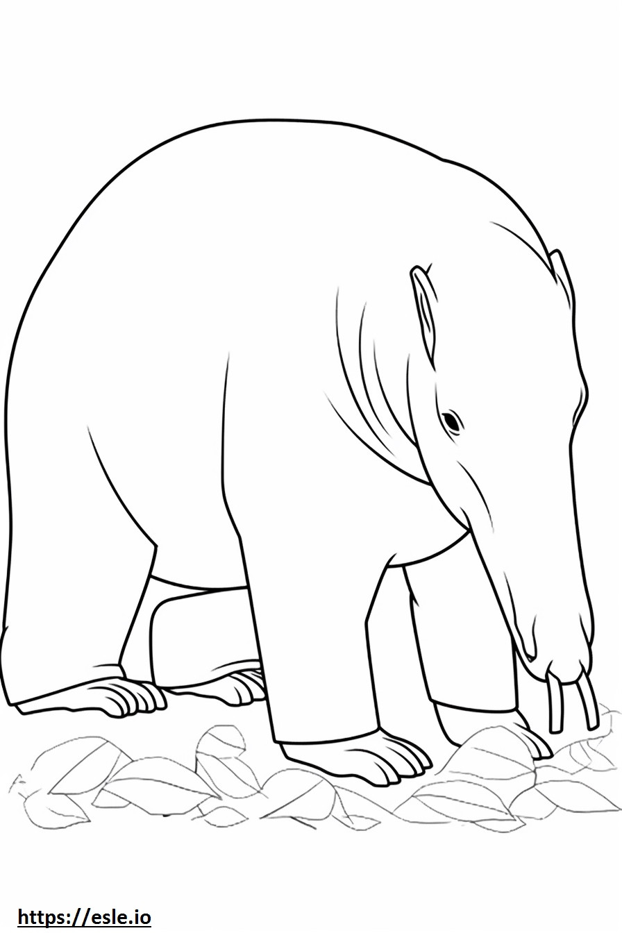 Anteater Playing coloring page