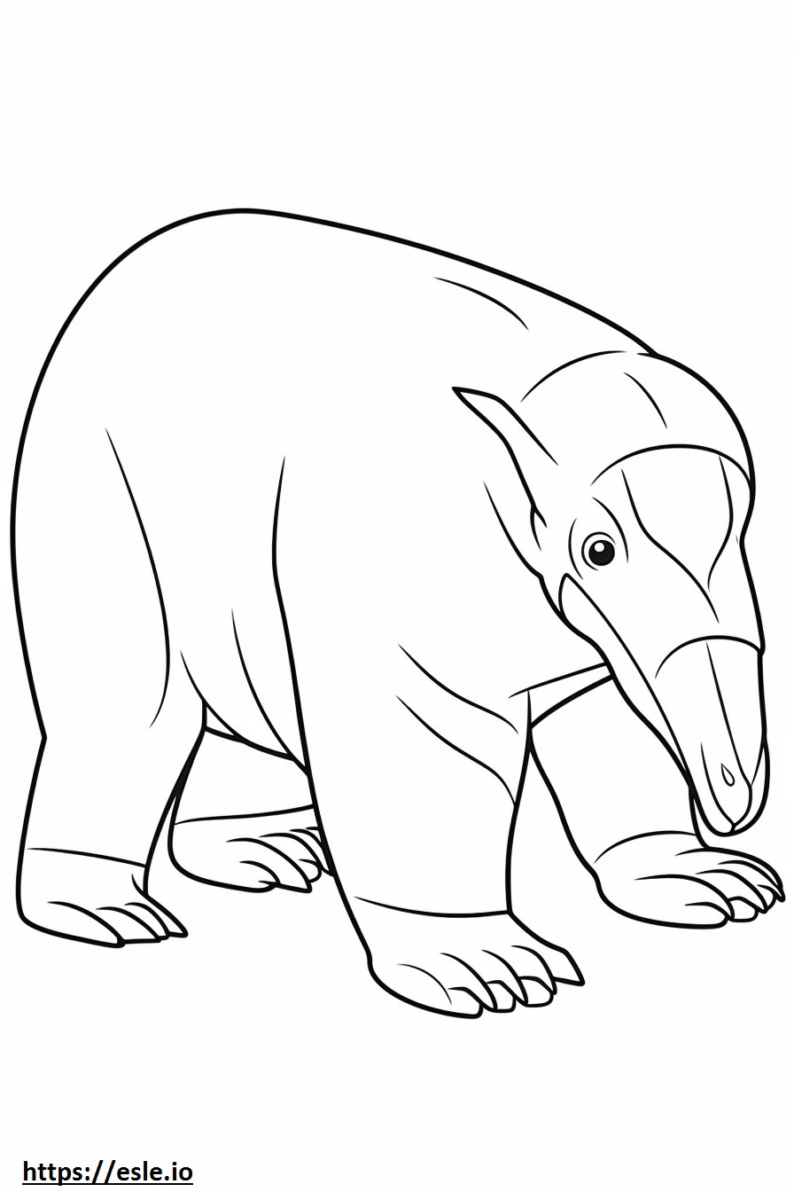 Anteater Playing coloring page