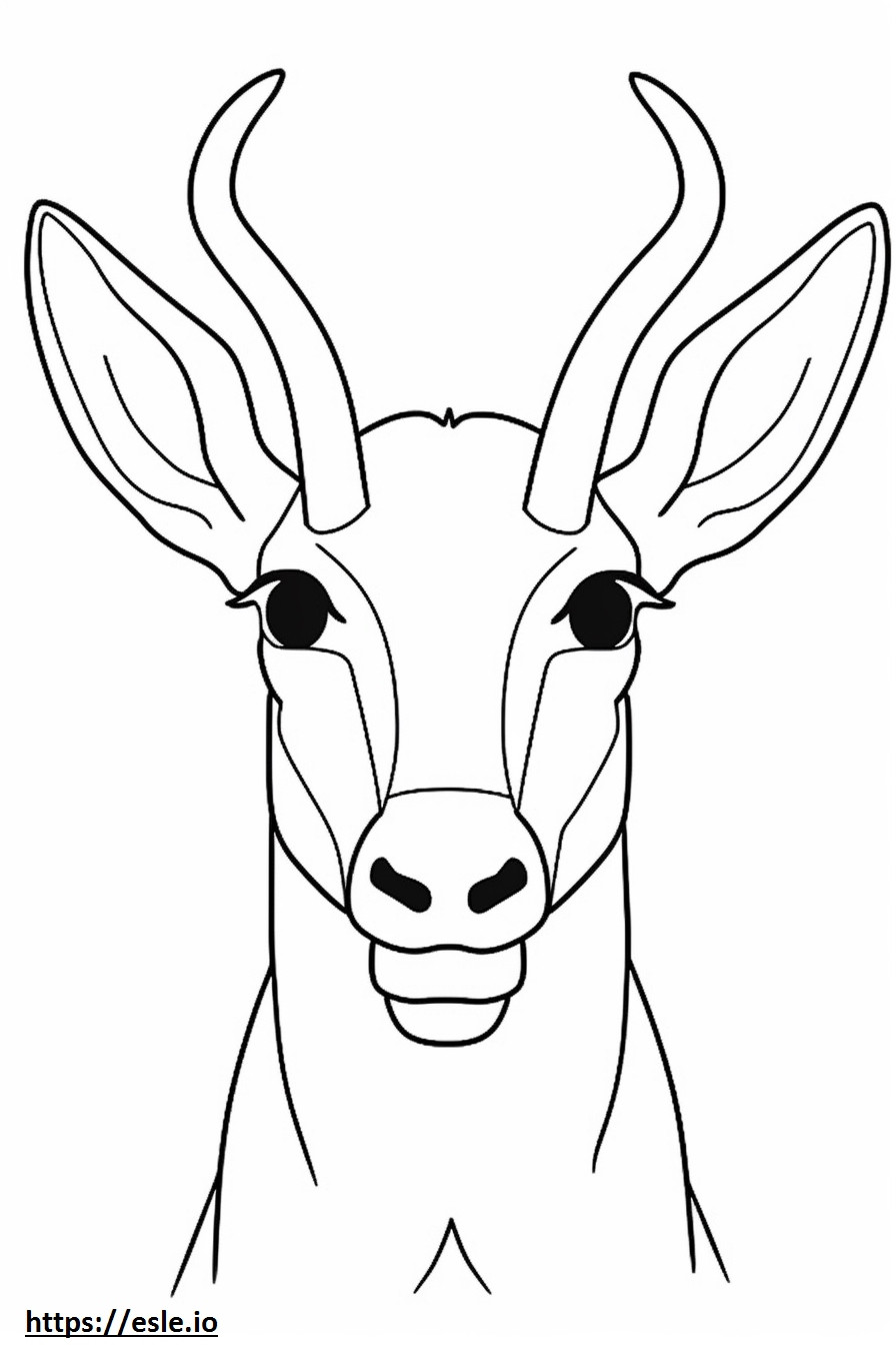 Antilope gezicht kleurplaat kleurplaat