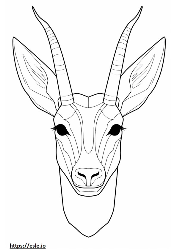 Coloriage Visage d'antilope à imprimer