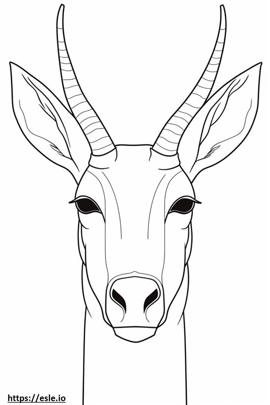 Antilope gezicht kleurplaat kleurplaat