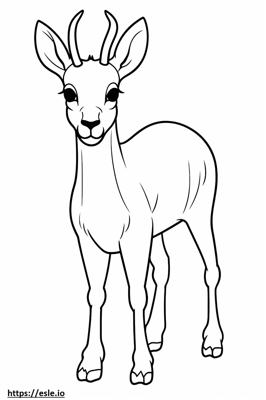 Antelope baby coloring page