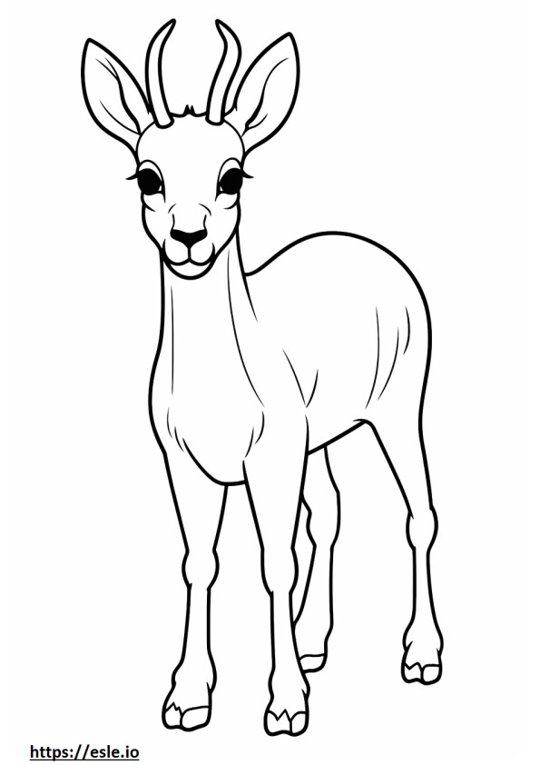 Antilope kindje kleurplaat