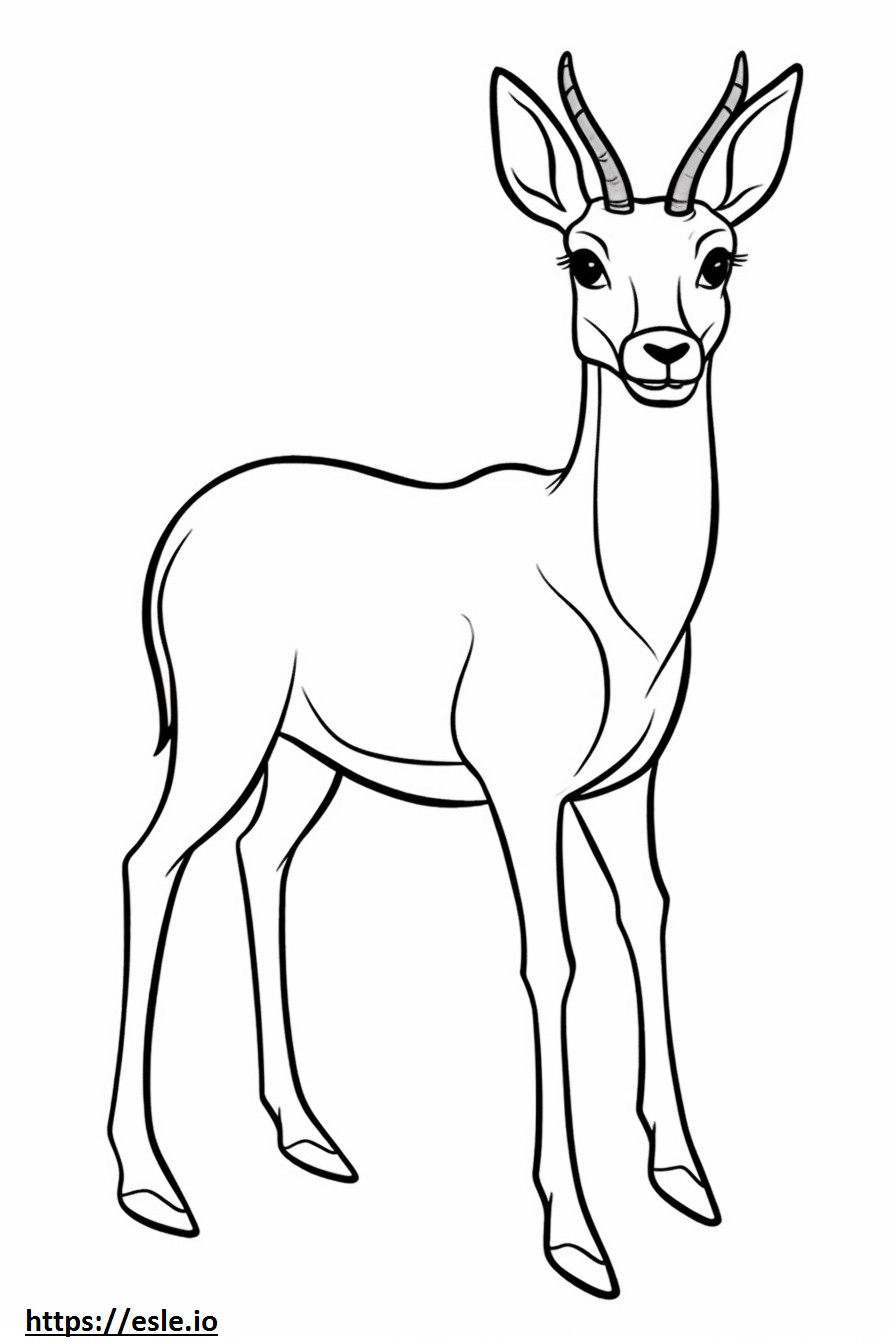 Bambino antilope da colorare