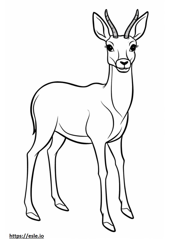 Coloriage Bébé antilope à imprimer